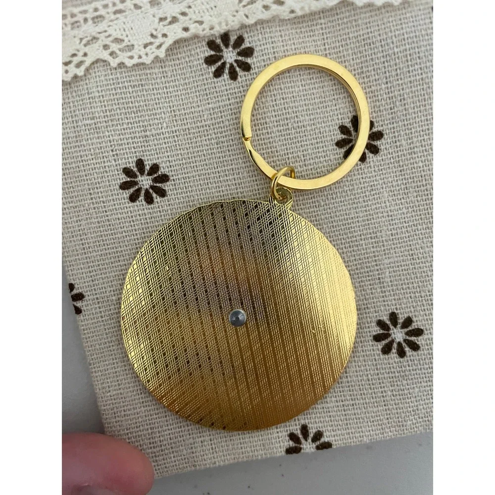 Color Wheel Enamel Keychain Artist Color Theory Tool Gold Tone Rotating Charm